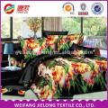 2017 Weifang In stocks 3D flower design 100% polyester 6pcs bedding sets foer africa market